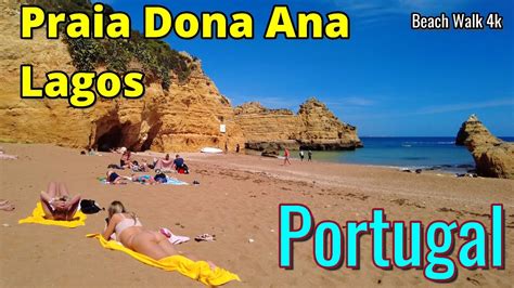 PORTUGAL LAGOS Beach PRAIA DONA ANA Scenic Relaxation ALGARVE 4k