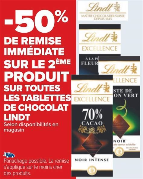 Promo Lindt Bon Plan Sur Toutes Les Tablettes De Chocolat De La Marque