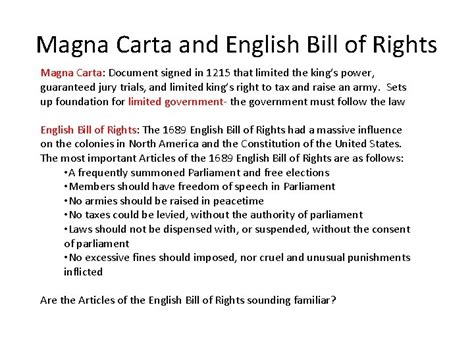 Origins Of English Rights Magna Carta And English