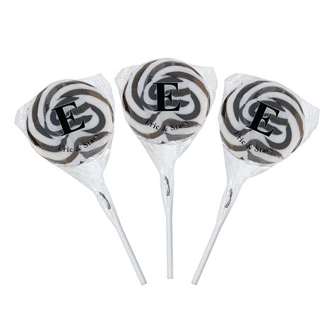 Personalized Monogram Swirl Pops Black And White