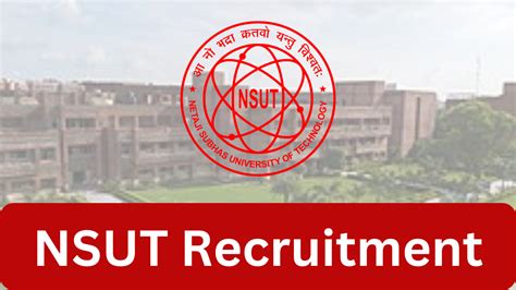 NSUT Recruitment 2024 Apply Online For Jobs Notification