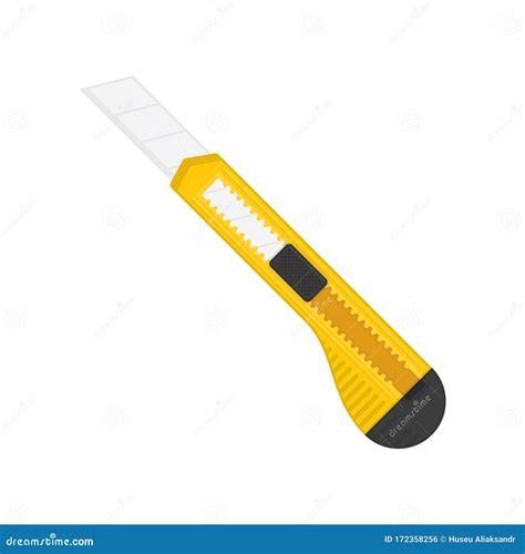 Office Plastic Paper Knife Stock Vector Illustration Of Instrument