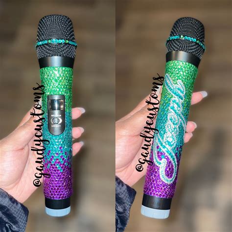 Full Bling Microphone Wireless Mic Included Etsy