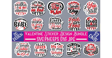 Valentine Sticker Design Bundle Bundle · Creative Fabrica