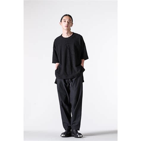 ヌード マサヒコマルヤマ nude masahiko maruyama Oversized Short Sleeve T Shirt Black FASCINATE