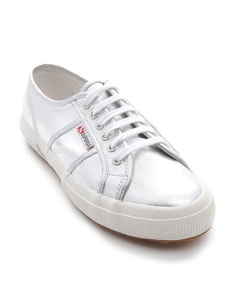 Superga Silver Sneakers in Silver for Men | Lyst