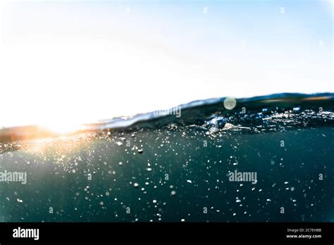 Rays Of Light Shining Through The Surface Of The Atlantic Ocean Into