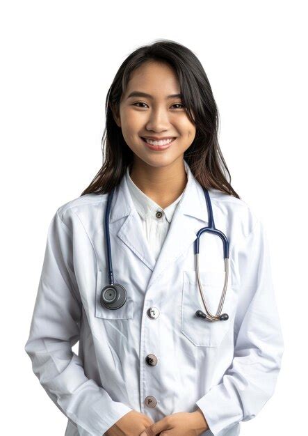 Smiling Female Doctor Portrait Premium Ai Generated Image