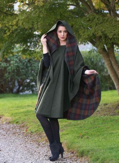 Green Hooded Wool Coat Wool Cloak Cape Cashmere Women Wool Etsy New