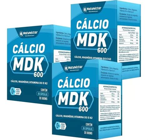 Calcio Mdk Equilibrio Imunologico 180 Capsulas 600mg Origina MercadoLivre