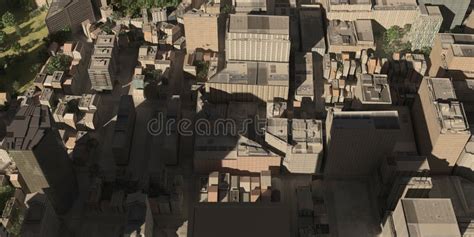 Bird S Eye View of the Cityscape 3d Illustration Stock Illustration ...