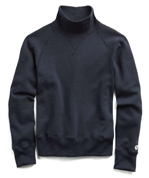 Lyst Todd Snyder Champion Turtleneck Sweatshirt In Navy In Blue For Men