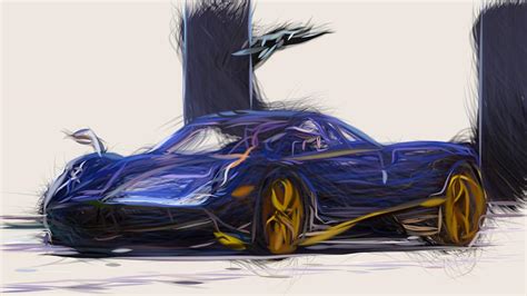 Pagani Huayra 730 S Draw Digital Art By Carstoon Concept Fine Art America