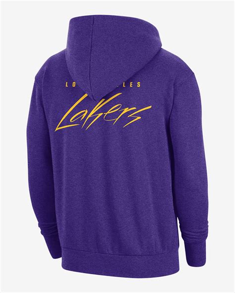 Los Angeles Lakers Courtside Mens Nike Nba Pullover Fleece Hoodie Nike Uk