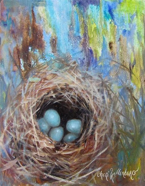 Bird Nest Painting at PaintingValley.com | Explore collection of Bird ...