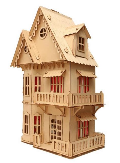 Laser Cut Dollhouse Plans Wooden Templates Free Vector Free Vector