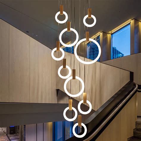 Led Ring Drewniany Yrandol Restauracja Salon Schody Schody Yrandol