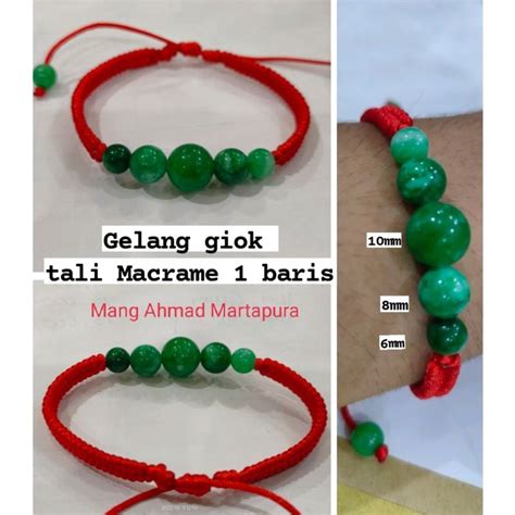 Jual Aneka Gelang Batu Alam Tali Macrame Handmade Satu Baris Shopee