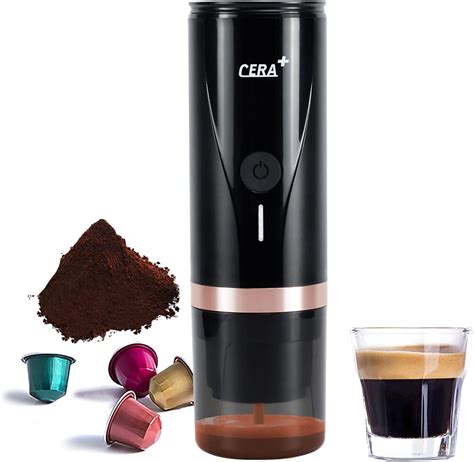 CERA Machine à expresso portable électrique avec auto chauffage en 3 à