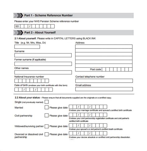 Free 11 Sample Pension Service Claim Forms In Pdf Ms Word