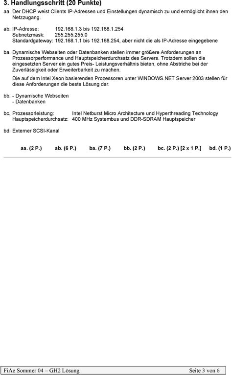 Abschlussprüfung Sommer 2004 Lösung Fachinformatiker in Fachrichtung