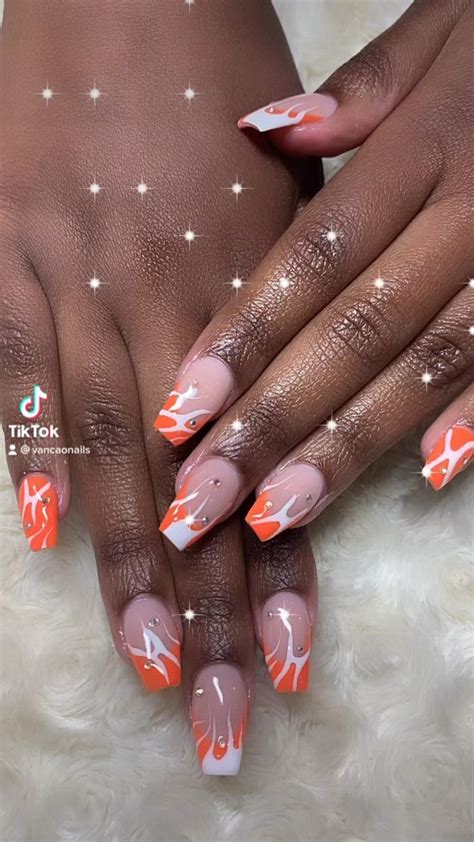 Flames Nails Design