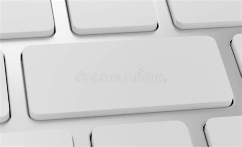 Keyboard with Blank Keys Close Up Stock Illustration - Illustration of ...