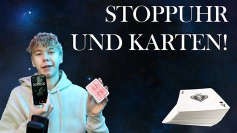 Der BESTE Trick Mit Einer Stoppuhr Und Karten Kartentrick Tutorial