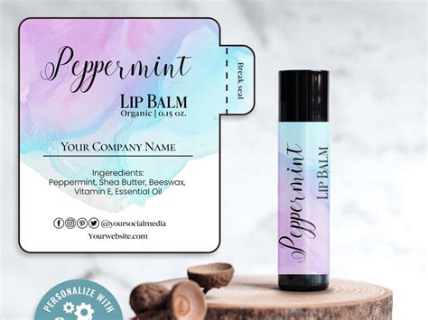 Lippenbalsam Etikett Vorlage Druckbare Lippenbalsam Etikett Etsyde