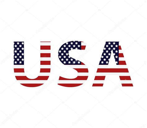 United States America Word Vector White Background — Stock Vector