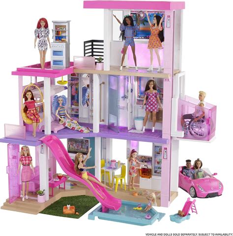 Barbie Dreamhouse Ft Story Dollhouse Playset With Pool Slide