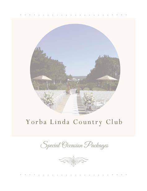 Yorba Linda Country Club Special Occasion Packages by Yorba Linda ...