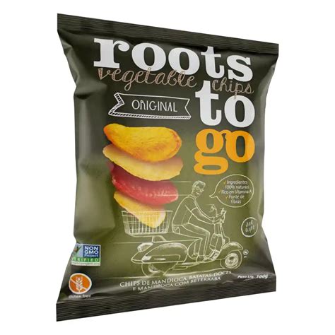 Roots To Go Chips De Mandioca E Batata Doce Original Preço Rappi