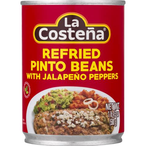 La Costeña Pinto Beans Refried With Jalapeno Peppers Can 20 3 Oz Instacart