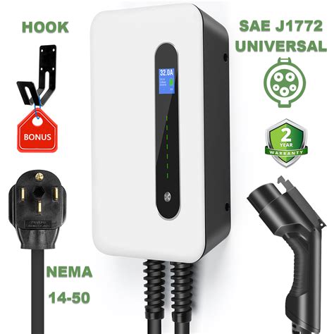 Ev Charging Station Level 2 With Lcd Display Electric Vehicle Charger