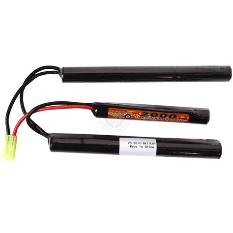 VB Power 9 6V Ni MH Slim Crane Stock Type AEG Battery 2000 MAH