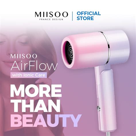 Jual Live Miisoo Hair Dryer Negative Ion Portable Hair Protection Quick Drying Pengering Rambut