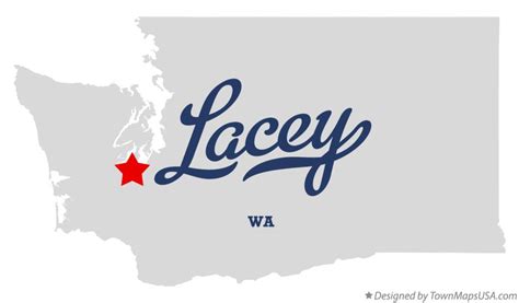 Map of Lacey, WA, Washington