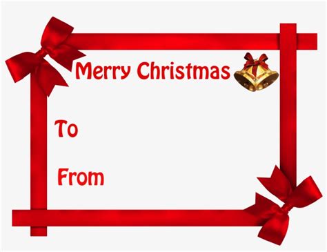 Christmas Gift Tag Transparent Background Christmas - Merry Christmas ...