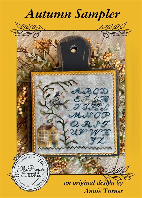 The Proper Stitcher Autumn Sampler Cross Stitch Pattern Stitch