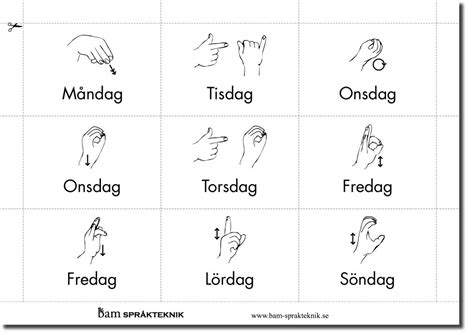 Kopieringsunderlag Klippark Handalfabet Siffror Veckodagar Bam