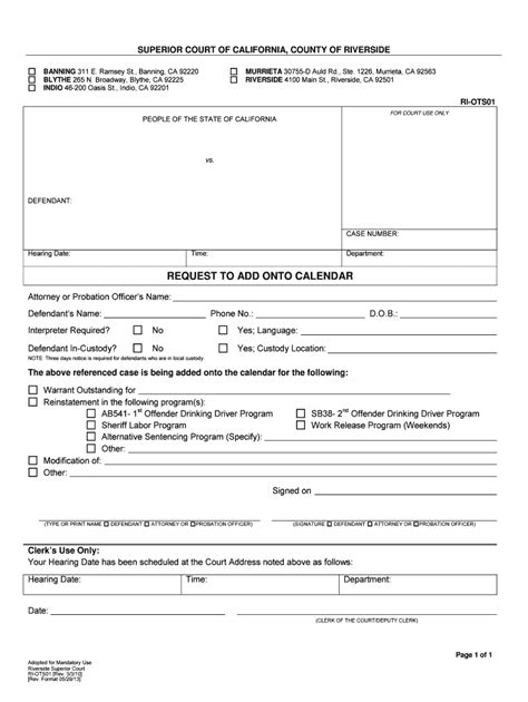 Riverside County Court Ezfile Forms