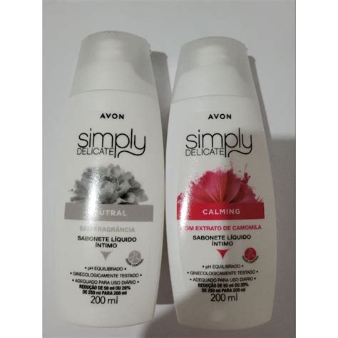 Sabonete Líquido íntimo Avon Simply Delicate 200ml Shopee Brasil