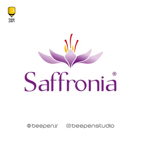 Saffron Logo Design Saffronia Brand Amir Farahani Graphic Designer