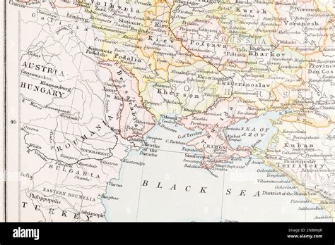 1890s Atlas Map Of Bessarabia Moldova Kishinev Chișinău Ukraine