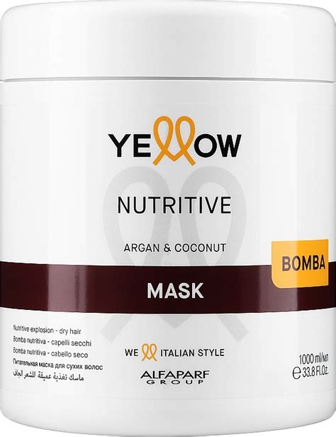 Yellow Nutrive Argan Coconut Mask Mascarilla Capilar Nutritiva