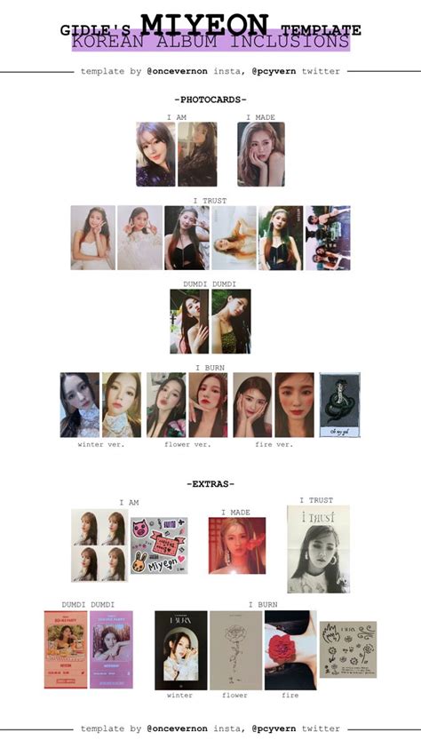 Gi Dle Miyeon Photocard List