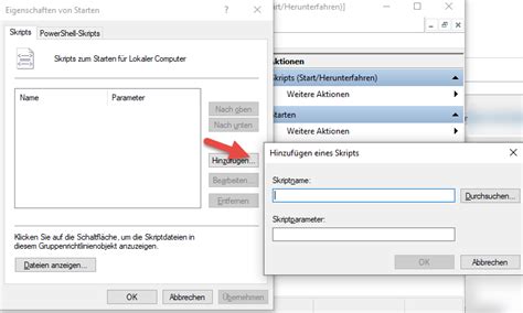 Scripts Beim Starten Herunterfahren Oder An Und Abmeldung Von Windows