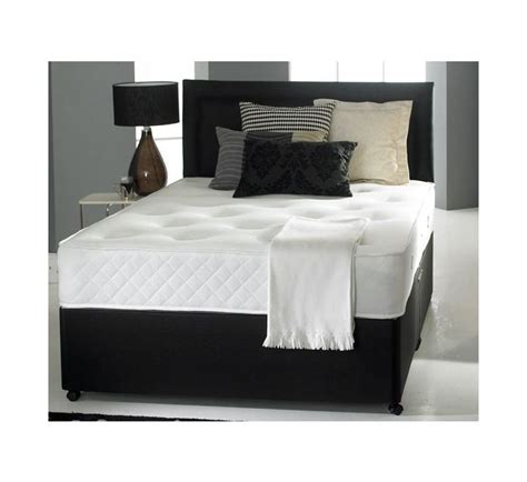 4ft 6in Double Divan Bed Base In Black Faux Leather