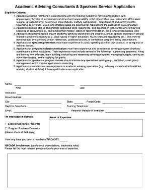 Fillable Online Nacada Ksu Application Form NACADA Fax Email Print